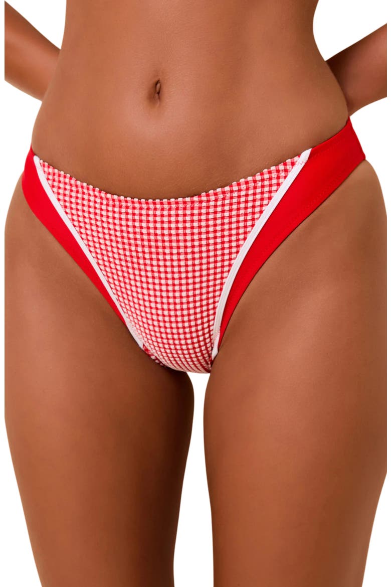 Liora Print Swim Bottoms, Alternate, color, LIPSTICK RED