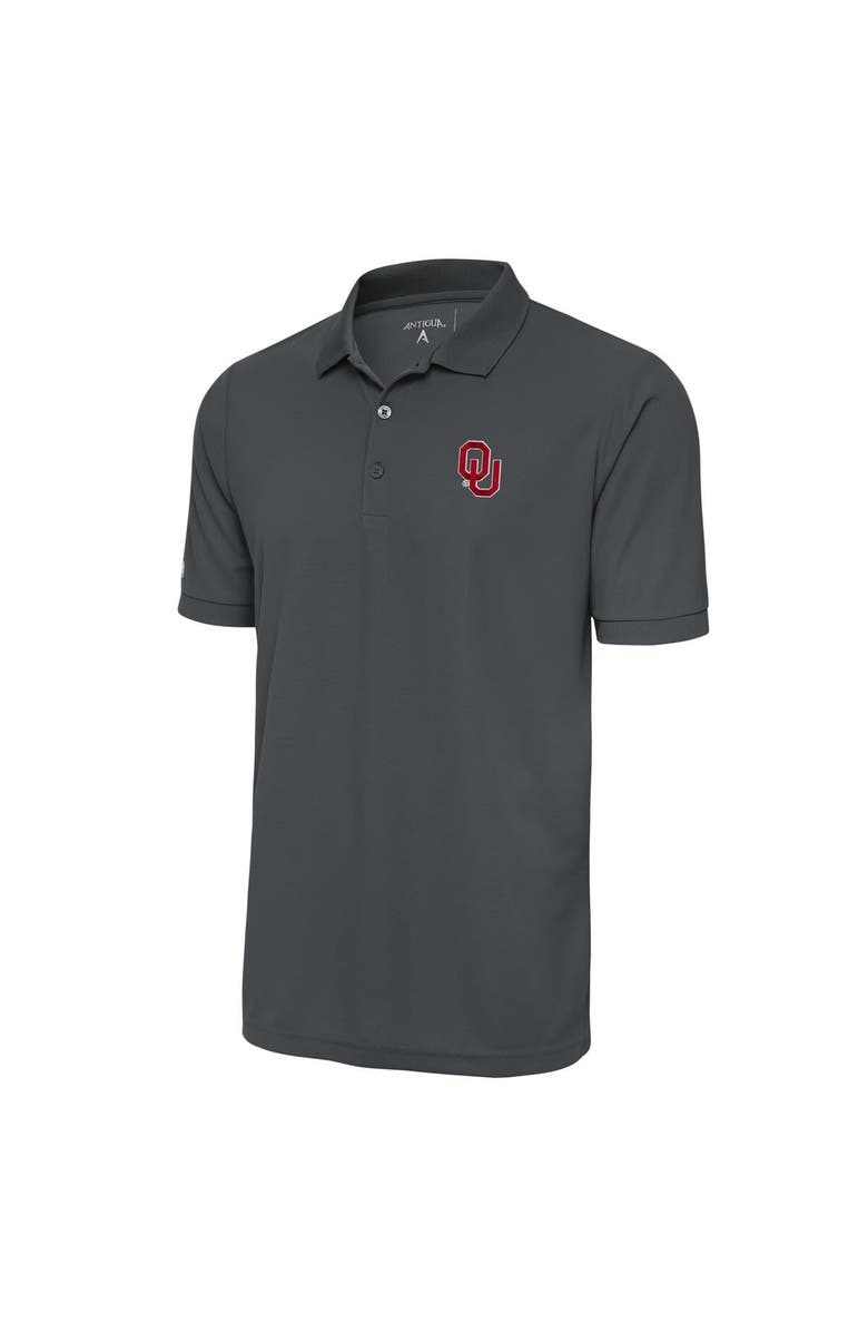 ANTIGUA Men's Antigua Anthracite Oklahoma Sooners Big & Tall Legacy Pique Polo, Alternate, color, 