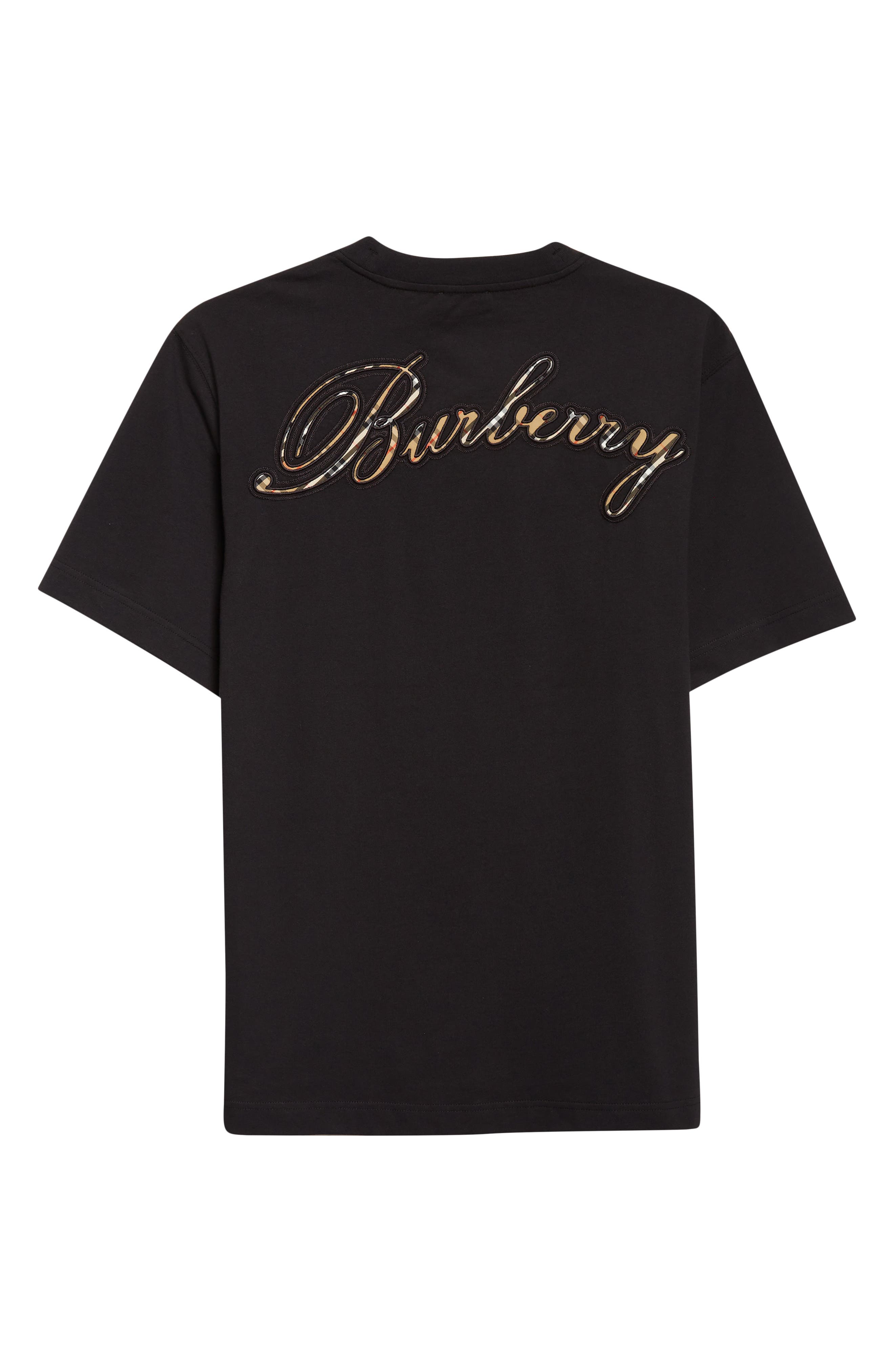 Check Cursive Logo Relaxed Fit Cotton T-Shirt (Men) | Nordstrom