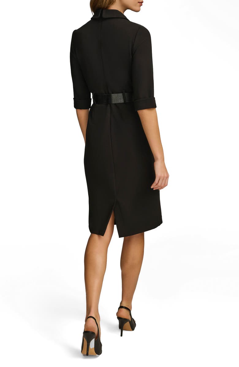 Donna Karan New York Belted Faux Wrap Sheath Dress, Alternate, color, 
