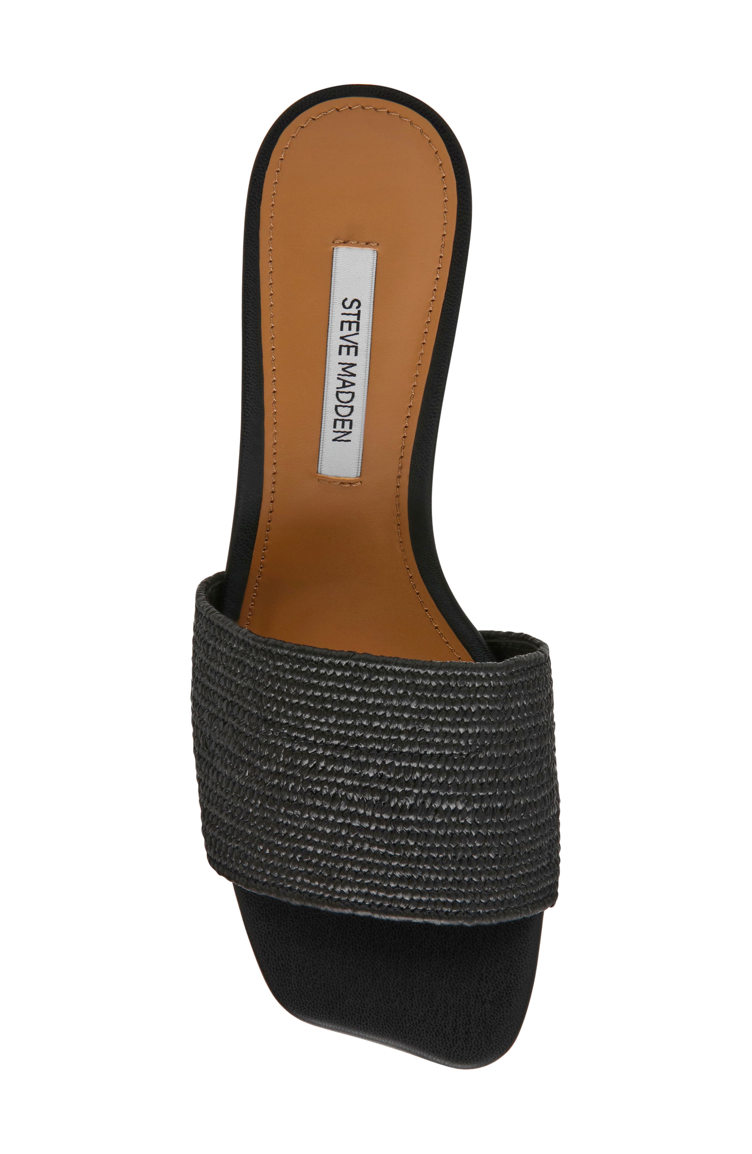Steve Madden Frolic Slide Sandal, Alternate, color, Black Raffia