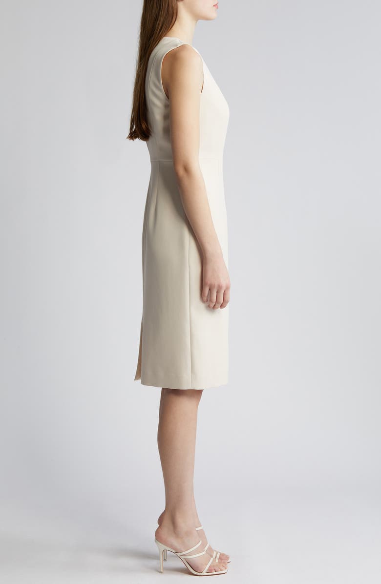 KOBI HALPERIN Meridian Twill Sheath Dress, Alternate, color, Canvas