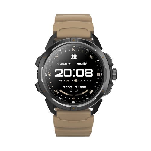 Cubitt Terra Rugged Smartwatch With Dual-band Gps (l1+l5), 1.48 Inches Amoled In Brown