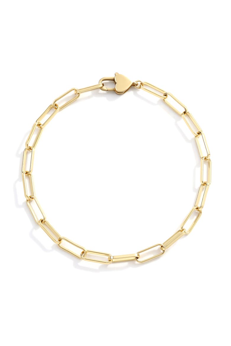 Heart Padlock Bracelet, Main, color, 18k Gold Plated