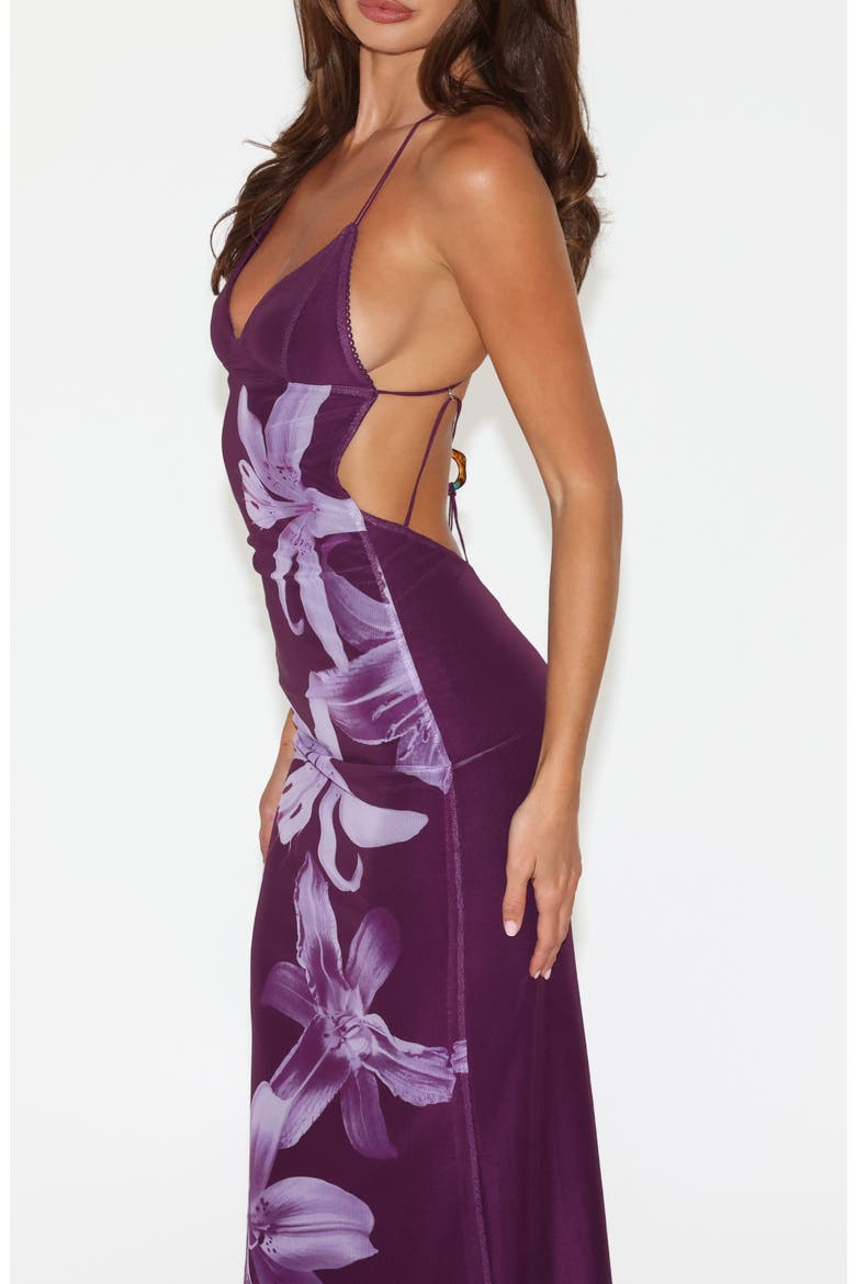 Orielle Floral Maxi Dress, Alternate, color, PURPLE ORCHID