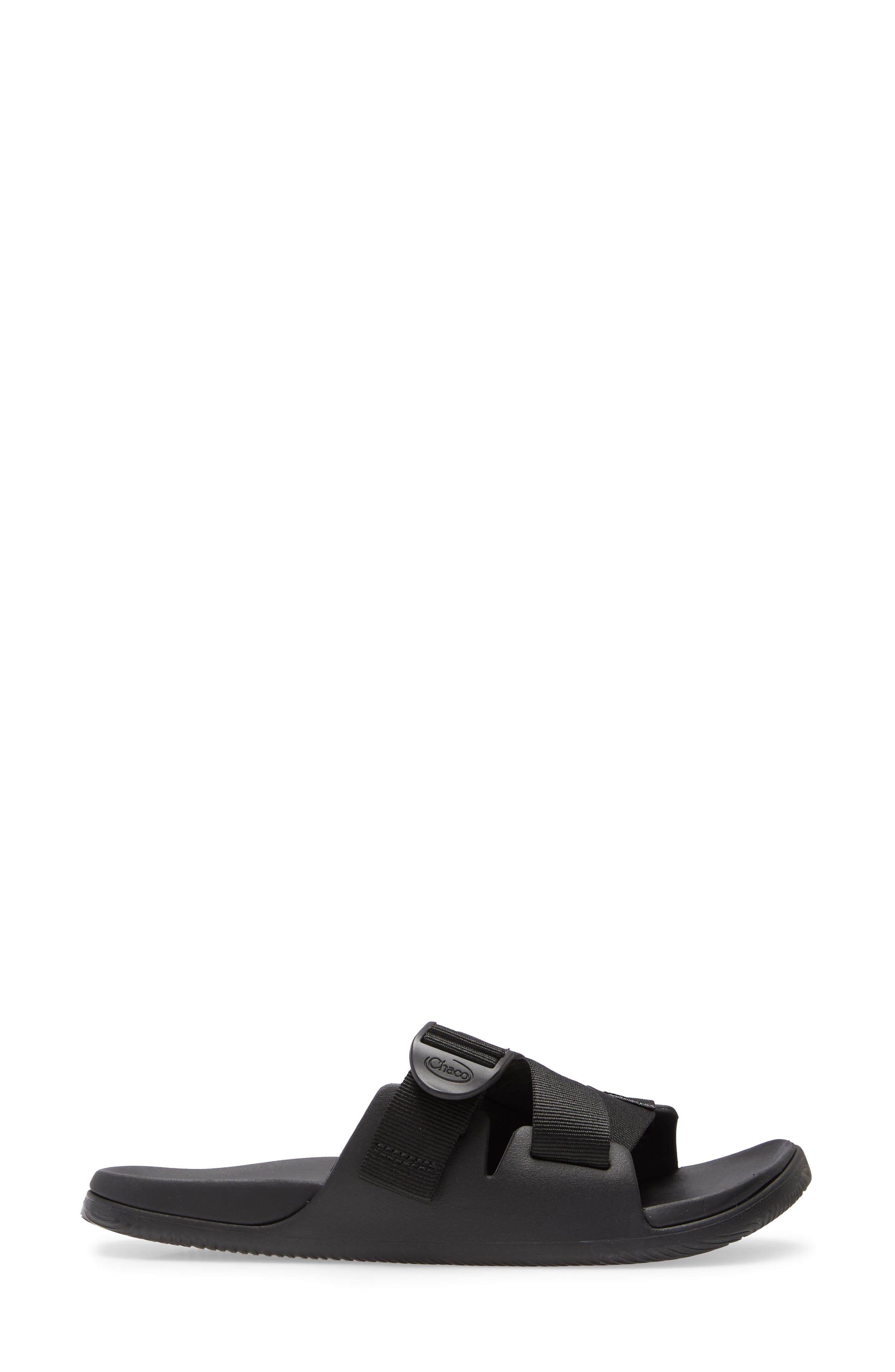 Chillos Slide Sandal, Alternate, color, BLACK FABRIC