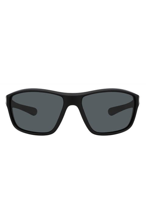 63mm Polarized Rectangular Sunglasses