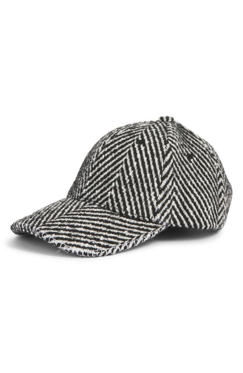 Elliot Adjustable Wool Blend Herringbone Baseball Cap
