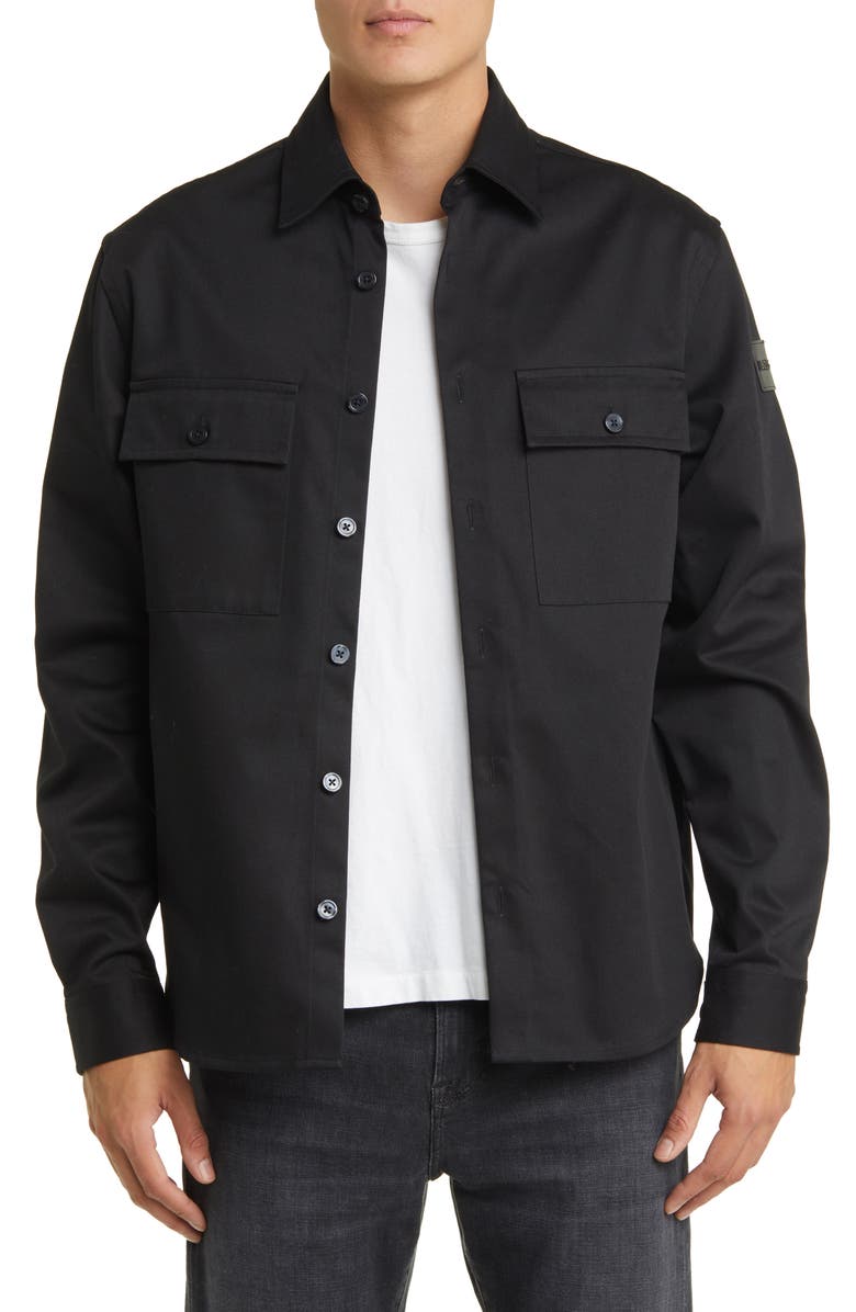 BOSS Owen Cotton Shirt Jacket, Main, color, 