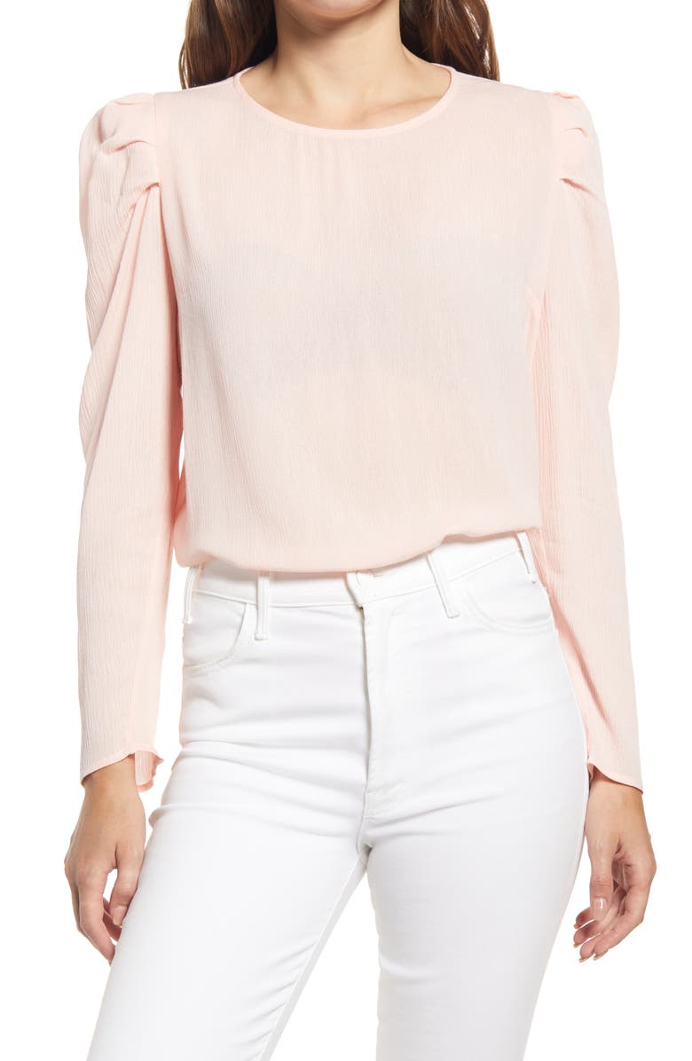 GIBSONLOOK Pleated Sleeve Top, Main, color,