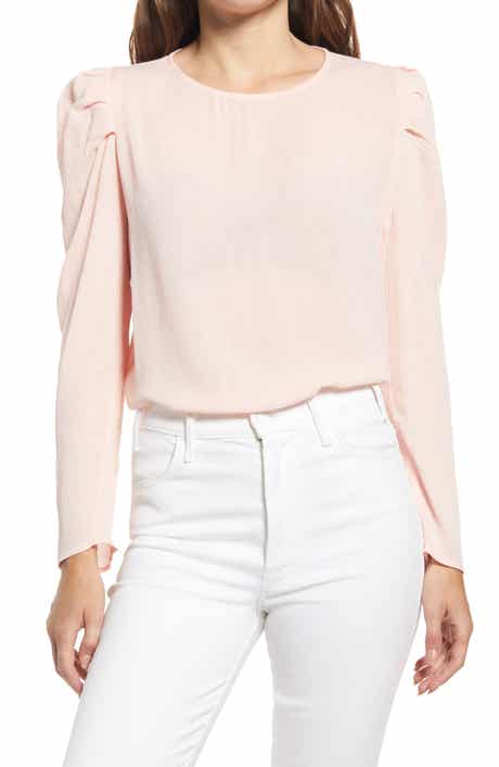 GIBSONLOOK Pleated Sleeve Top