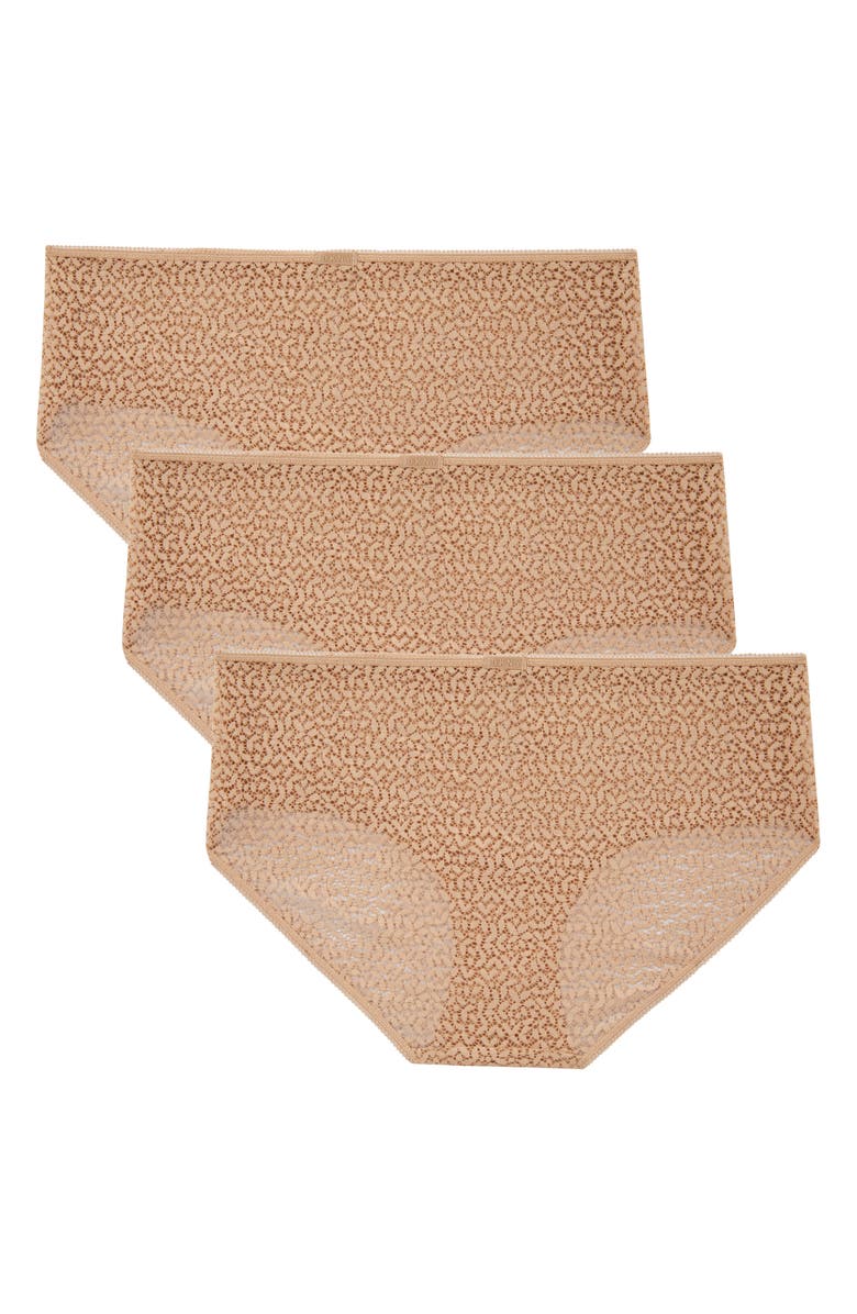 DKNY Modern Lace 3-Pack Hipster Briefs, Alternate, color, Dkny Glow