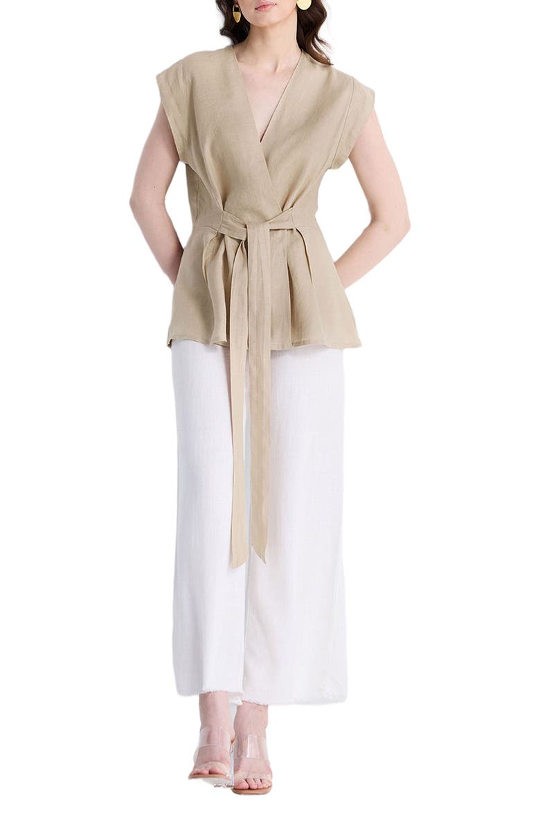Reistor Power Moves Short Sleeve Top, Main, color, Neutral Beige