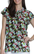 APNY Allover Print Flutter Sleeve Shirt