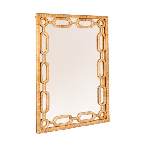 Woven Chain-Link Frame Mirror
