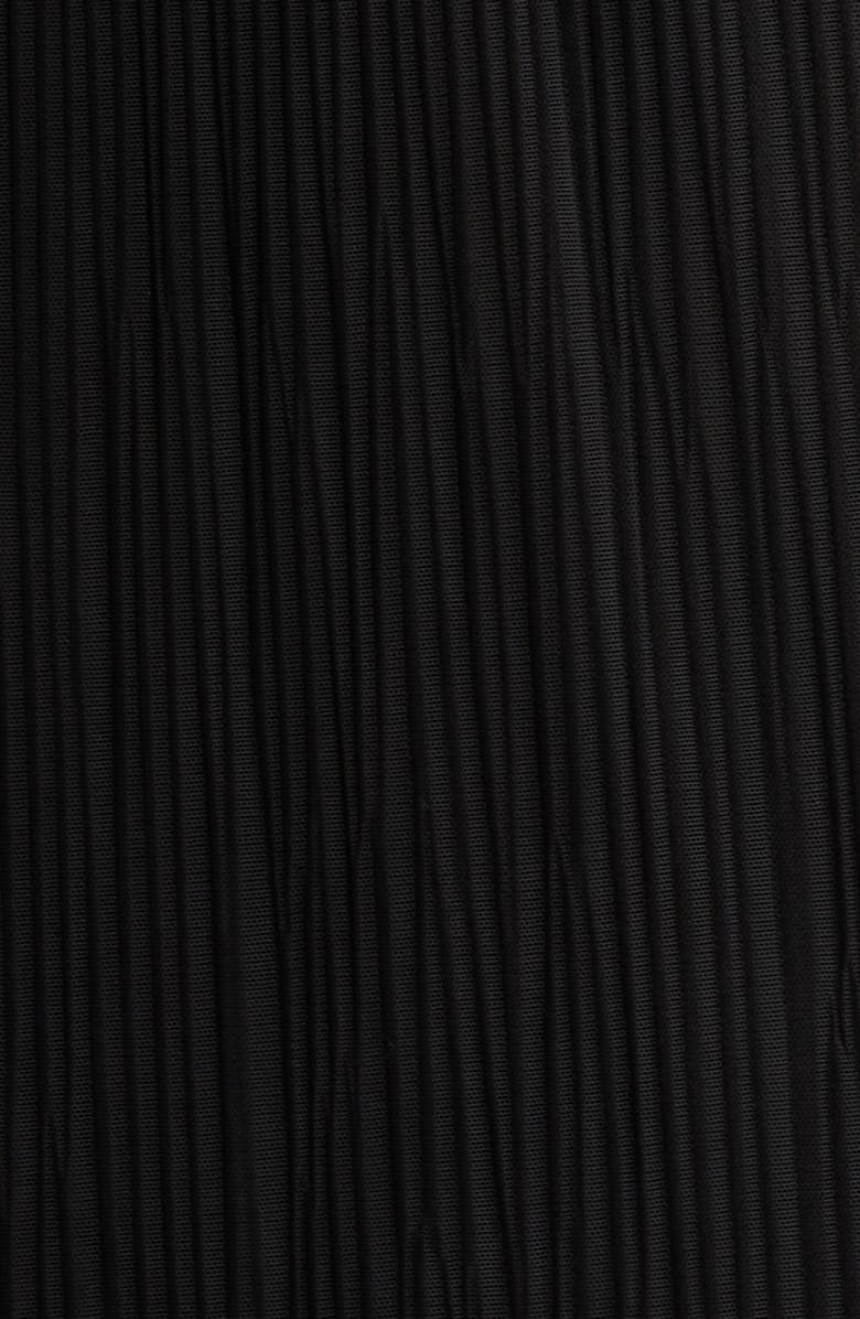 & Other Stories Long Sleeve Crinkle Mesh Midi Dress, Alternate, color, 