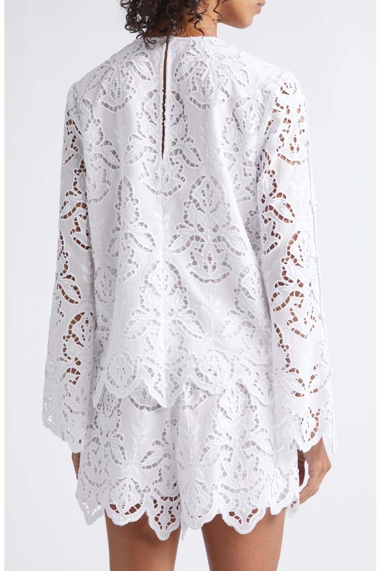 Halina Cutwork Cotton Top, Alternate, color, OPTIC