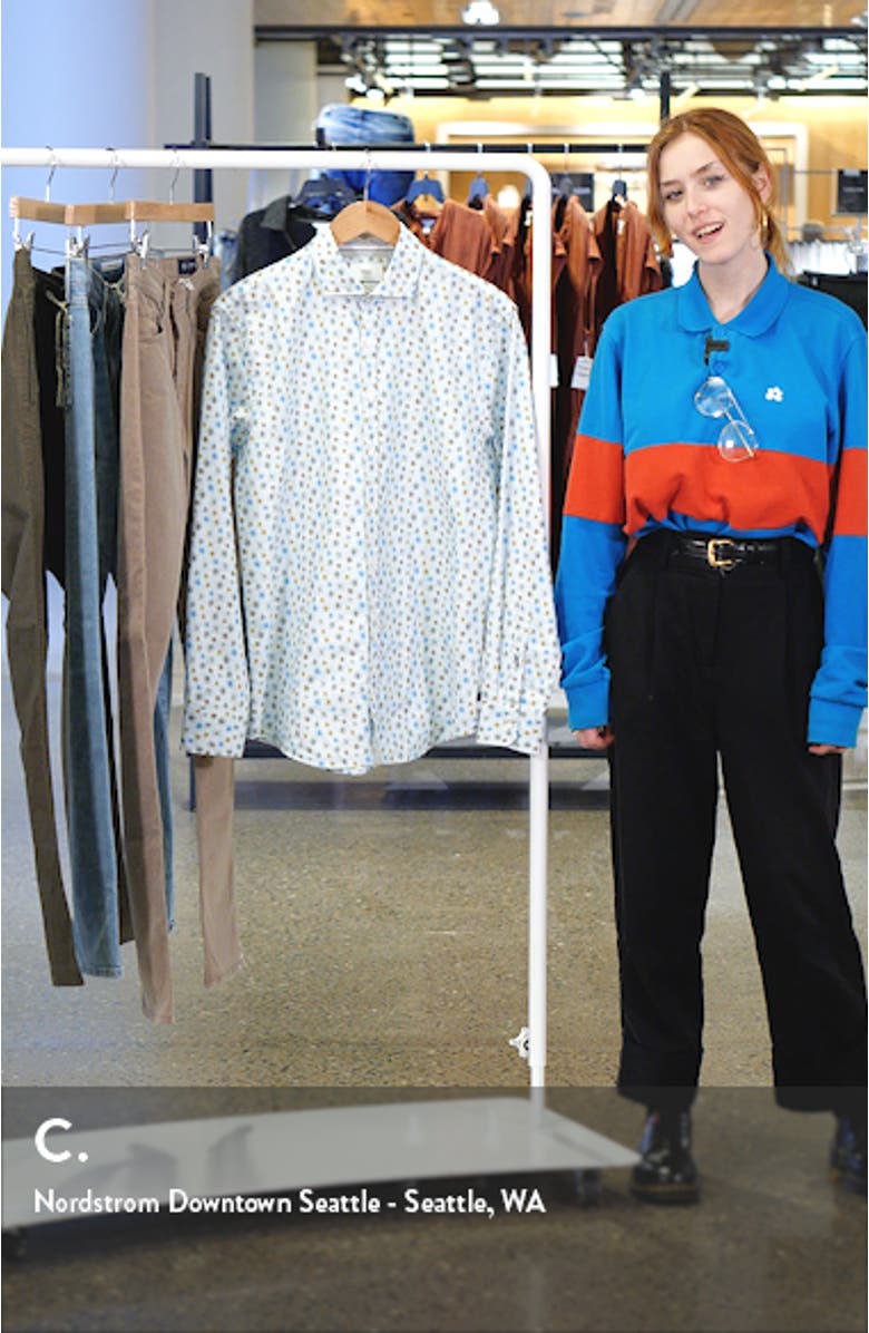 Harold Dandelion Print Button-Up Shirt, sales video thumbnail