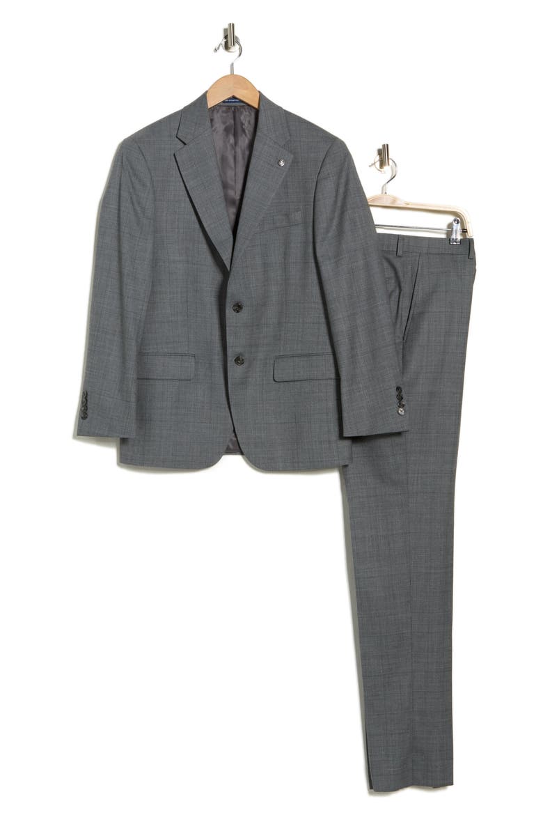 Stretch Wool Suit, Alternate, color, GREY