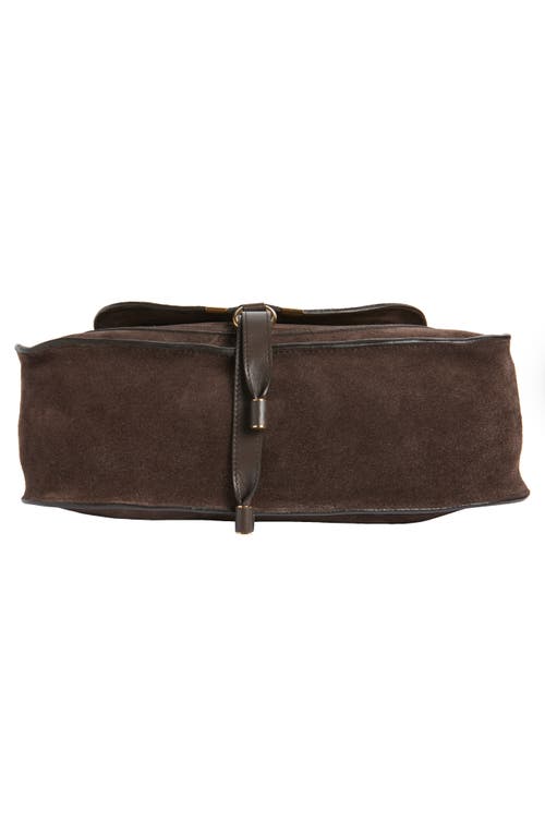 Chloé Medium Marcie Suede Satchel In Brown