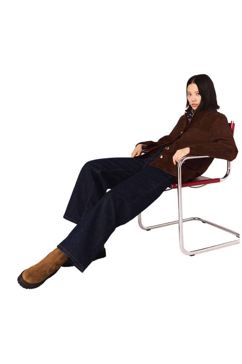 Wide jeans with patch pockets, Alternate, color, Navy