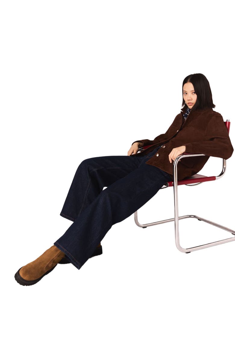 maje Wide jeans with patch pockets, Alternate, color, Navy