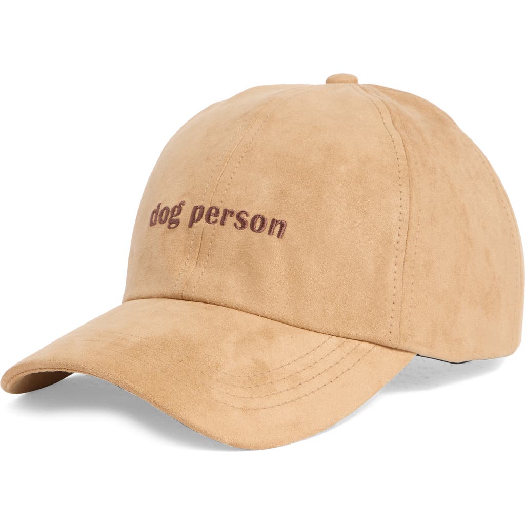 David & Young Dog Person Embroidered Baseball Cap In Brown