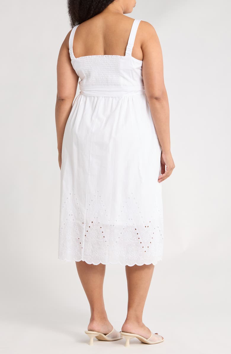 Julia Jordan Tie Waist Cotton Gauze Maxi Dress, Alternate, color, Ivory