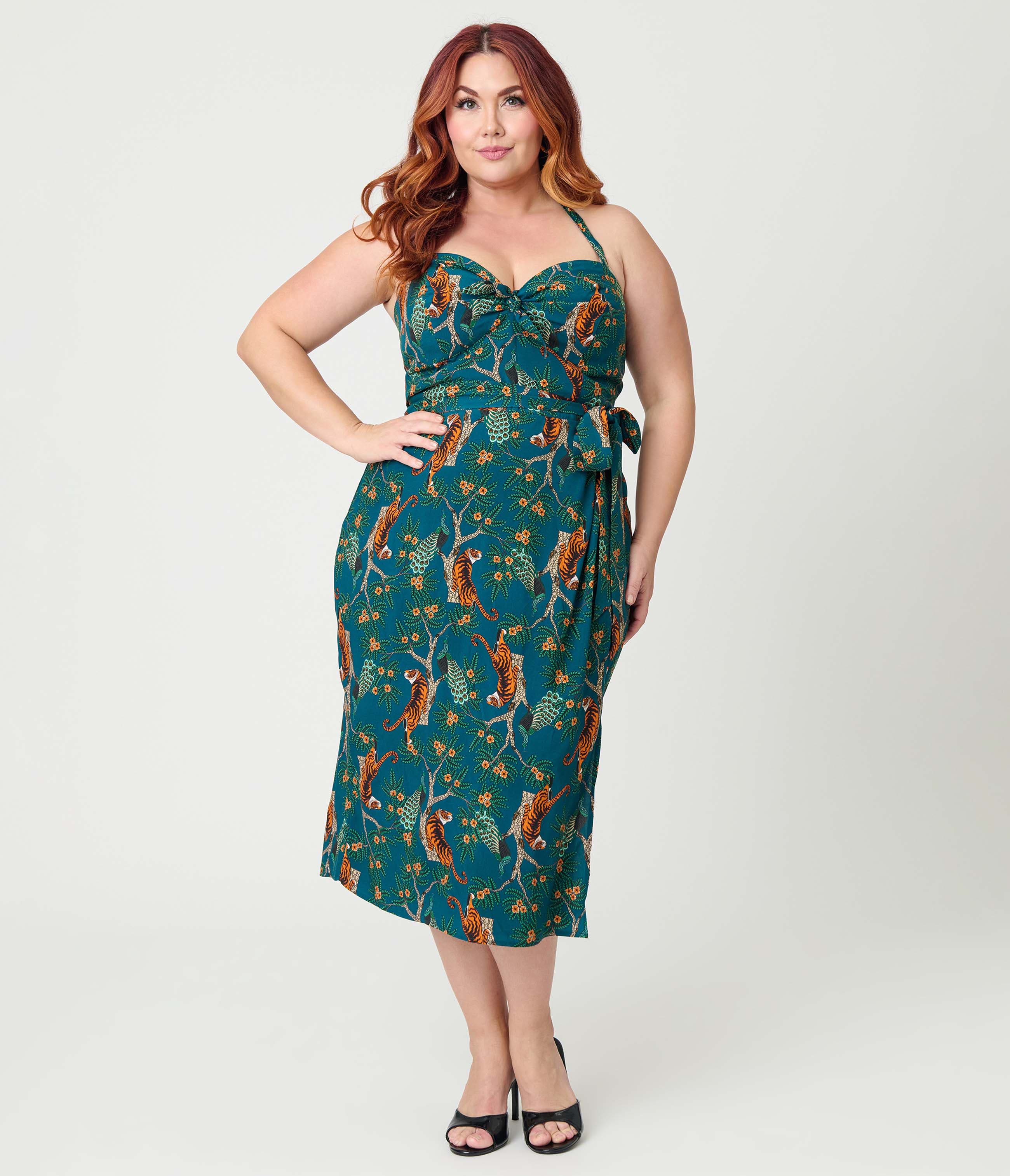 selected Teal Tiger Print
