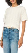 Vince Camuto Cable Stitch Puff Sleeve Sweater