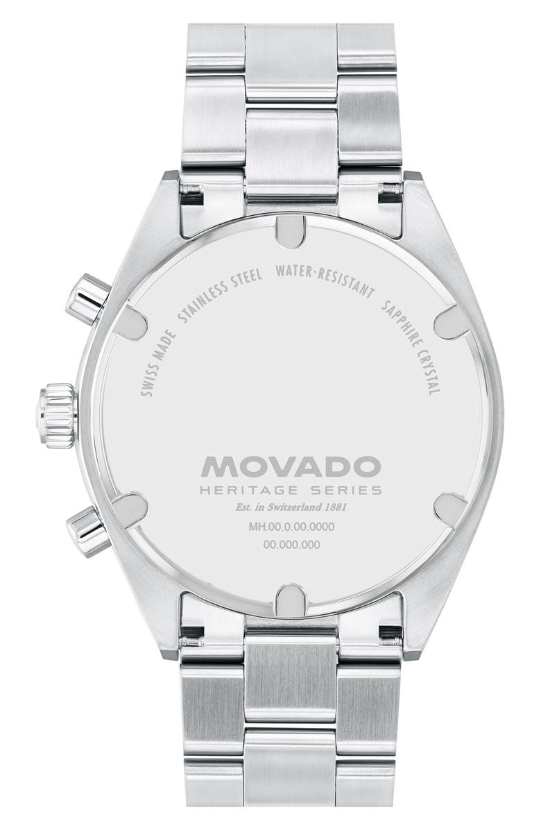 Movado Datron Chronograph Bracelet Watch, 41mm, Alternate, color, Gray