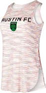 CONCEPTS SPORT Women's Concepts Sport White Austin FC Sunray Tri-Blend Tank Top