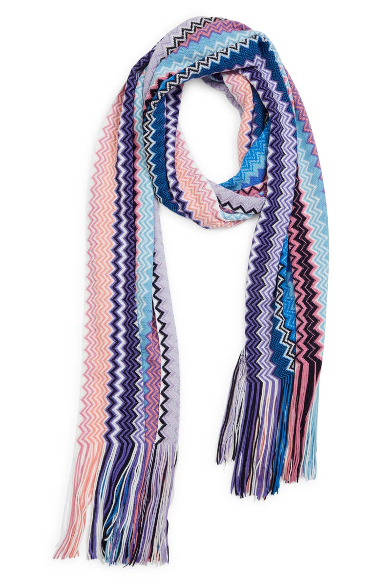 Missoni Wool Blend Fringe Scarf, Alternate, color, 