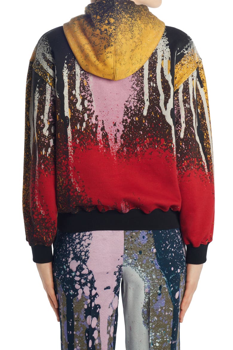 x KATSU Offkat Spray Paint Cotton Hoodie, Alternate, color, BLACK MULTI