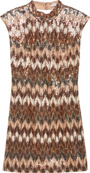 Ramy Brook Caden Sequin Ikat Cocktail Minidress