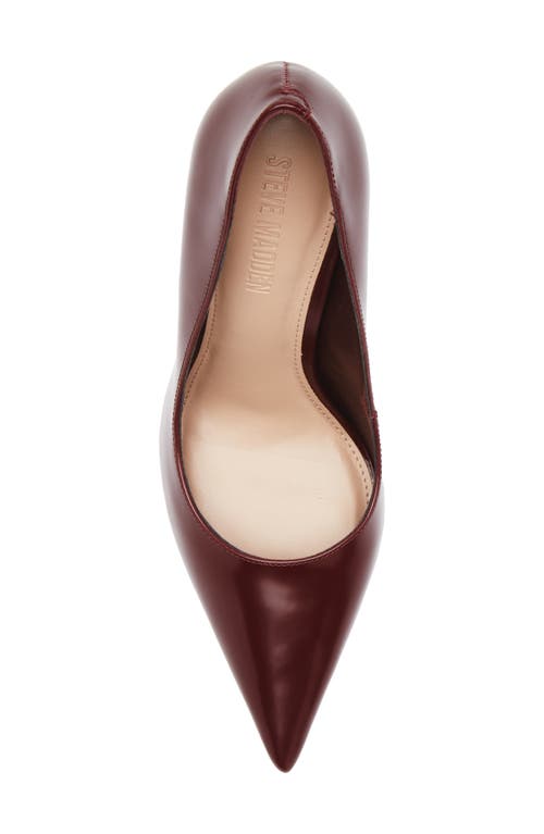 Steve Madden Noir Pointed Toe Pump In Burgundy