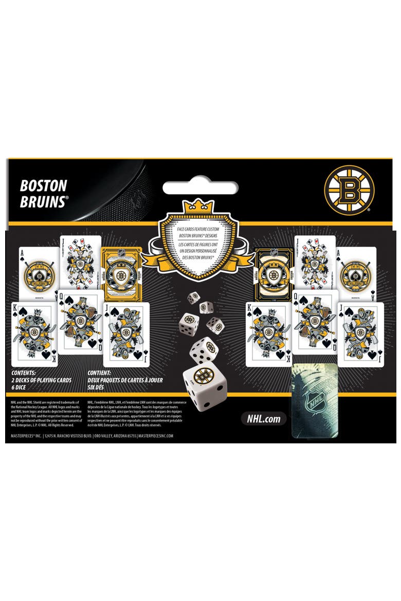 Boston Bruins Playing Cards & Dice, Alternate, color, Multicolor
