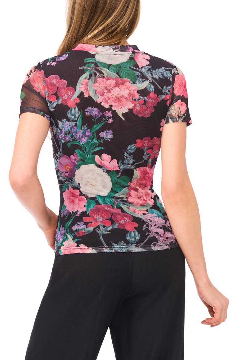 Devin Floral Mesh T-Shirt, Alternate, color, RICH BLACK