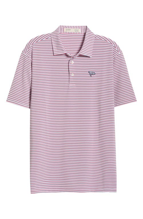 Quiet Golf Sunny Active Stripe Polo In Pink