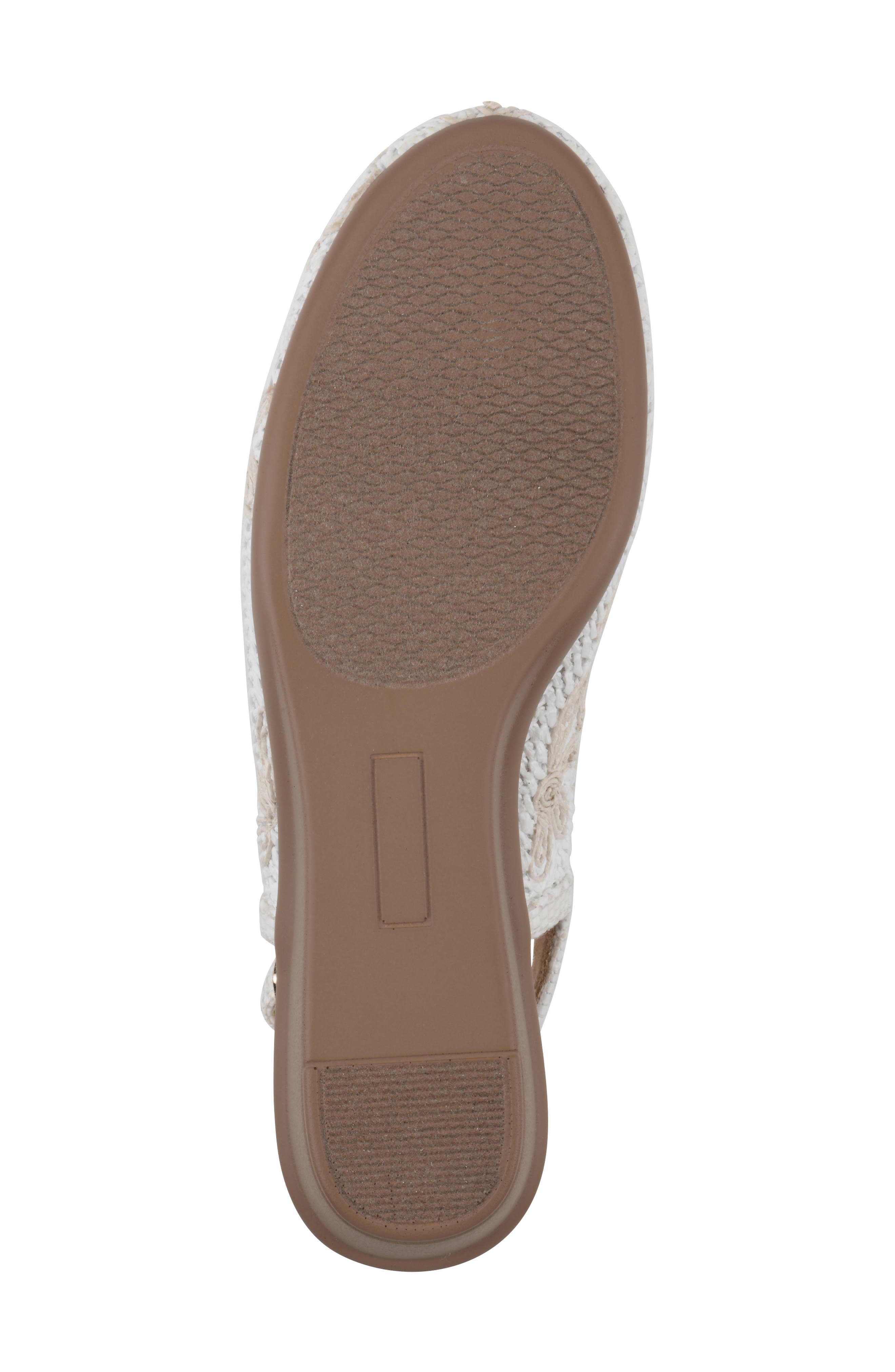 Borris Slingback Wedge, Alternate, color, WHITE/ FABRIC