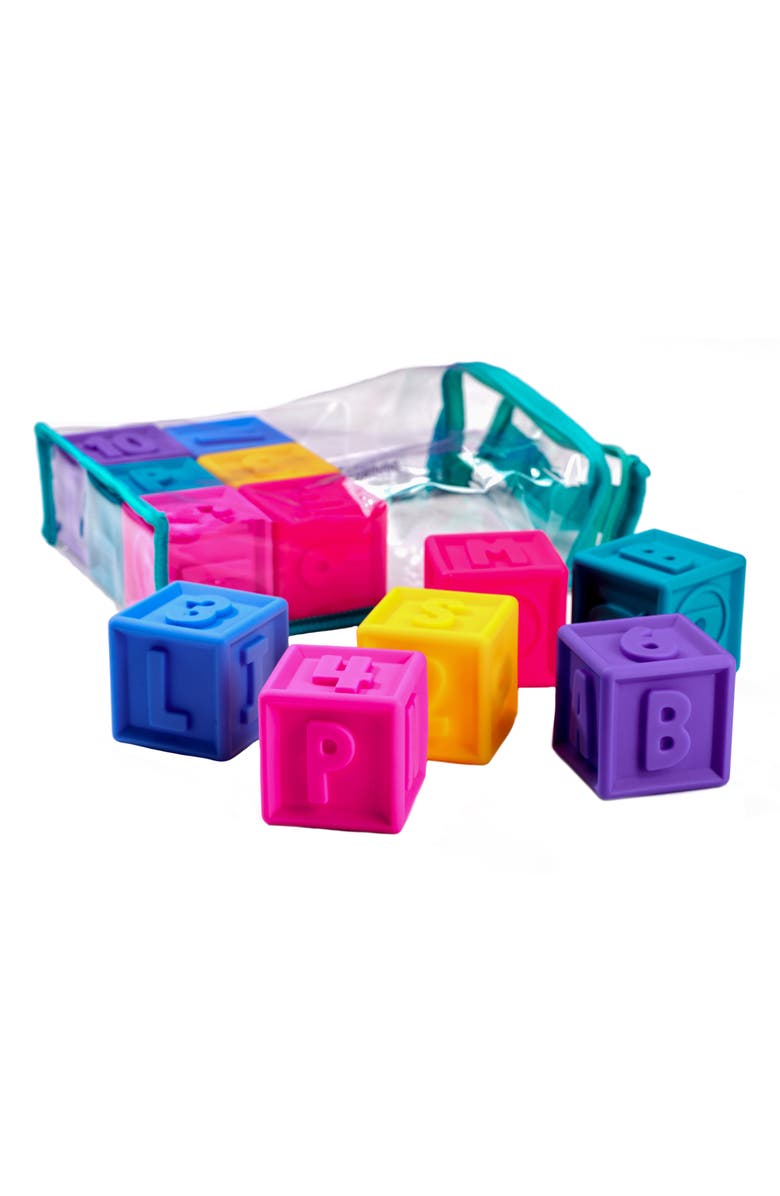 Domino & Juliette Squeeze & Stack Blocks, Alternate, color, Multi-Color