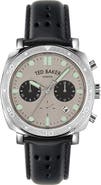 Ted Baker London Caine Chronograph Leather Strap Watch, 44mm