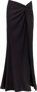 ViX Paula Hermanny Sirene Linen Blend Cover-Up Midi Skirt