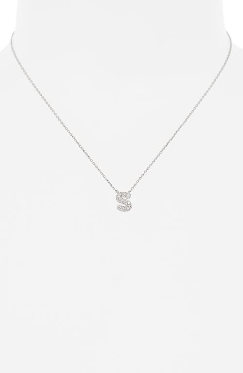 Leith Cubic Zirconia Initial Pendant Necklace