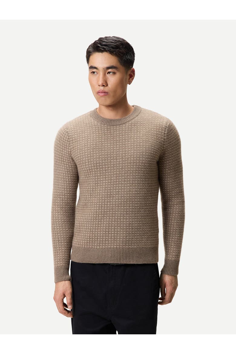 Cashmere Waffle Knit Sweater, Alternate, color, taupe
