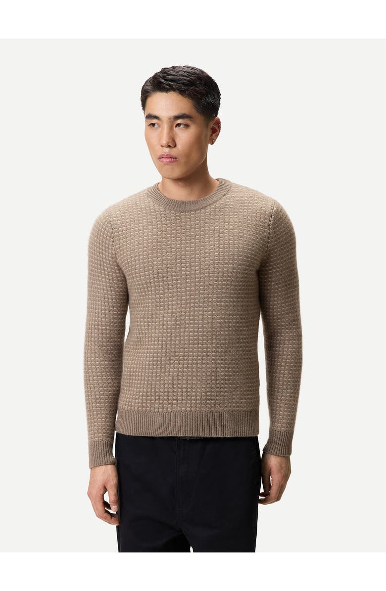 Gobi Cashmere Cashmere Waffle Knit Sweater, Alternate, color, Taupe