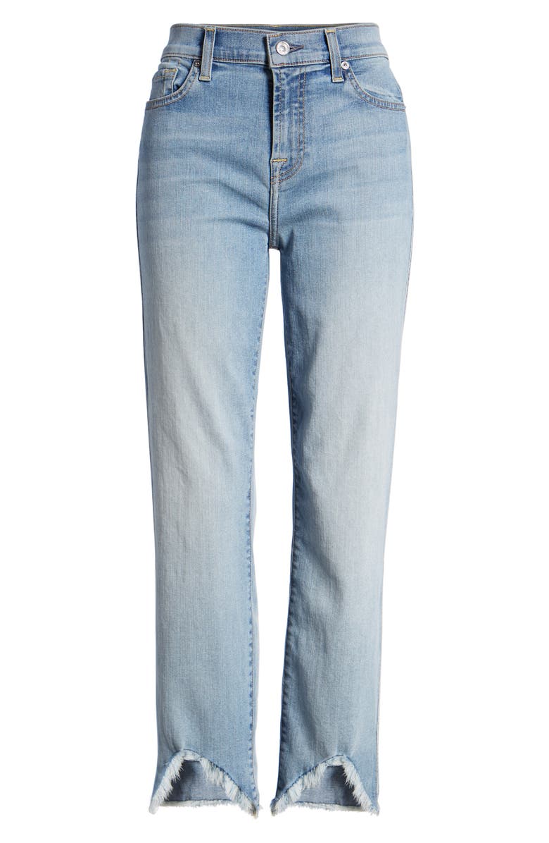 7 For All Mankind <sup>®</sup> Edie Wave Hem Straight Leg Jeans, Alternate, color,