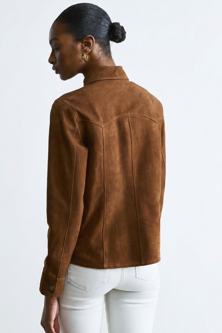 Juliet Suede Shirt, Alternate, color, Chestnut