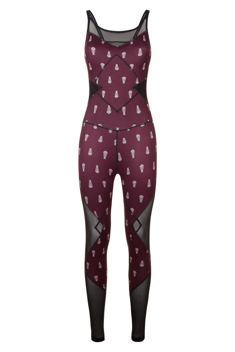 Celestial Reversible Unitard, Alternate, color, DITSY PAISLEY PRINT/ BLACK