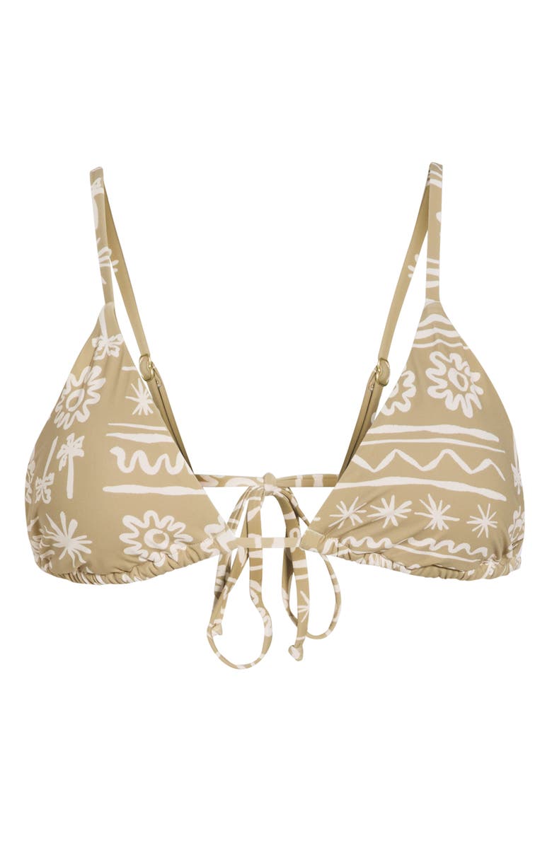 Billabong Lost On You Triangle Bikini Top, Main, color, Green Tea